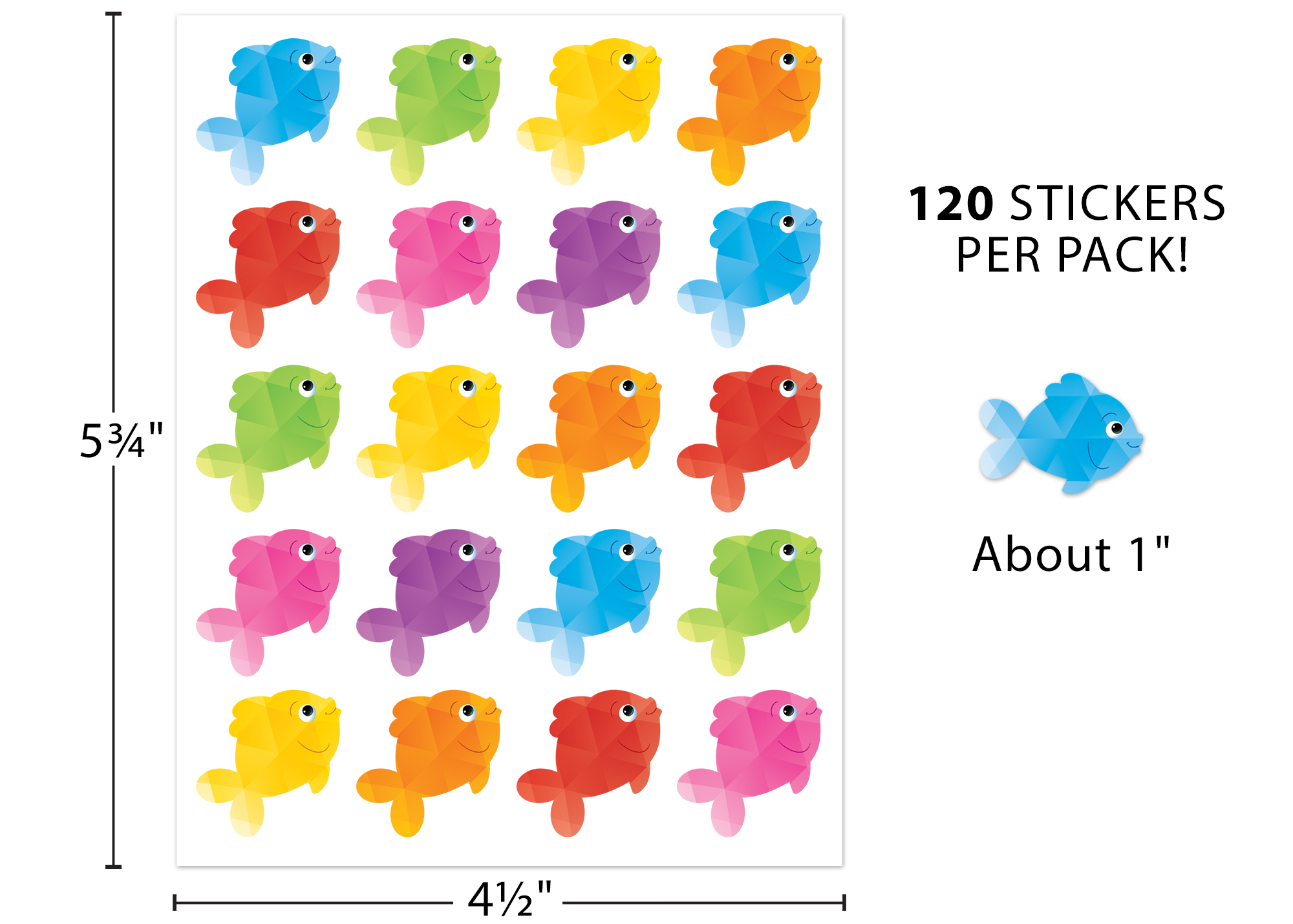 Colorful Fish Stickers