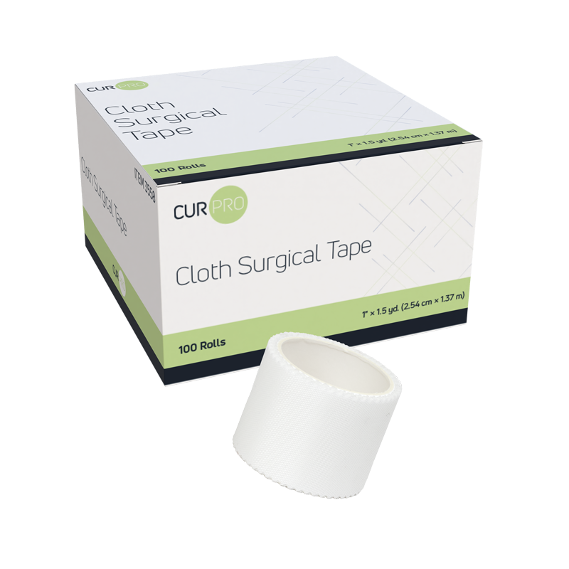 Cloth Surgical Tape, 1" x 1.5 yd - 100 pcs per Box/5 Boxes per Case
