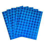 Holographic Card Stock - 8.5"x11" , 10pt, 25 Sheets, Plaid - Blue