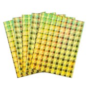 Holographic Card Stock - 8.5"x11" , 10pt, 5 Sheets, Plaid - Gold
