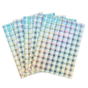 Holographic Card Stock - 8.5"x11" , 10pt, 5 Sheets, Plaid - Silver