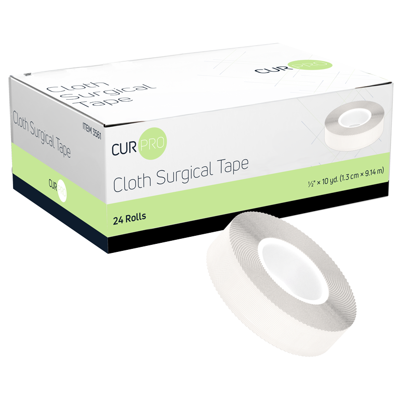 Cloth Surgical Tape, 1/2" x 10 yd- 24 pcs per Box/12 Boxes per Case