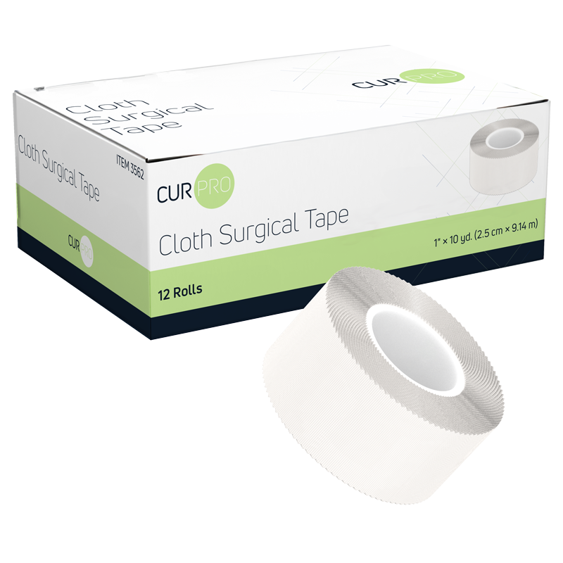Cloth Surgical Tape, 1" x 10 yd - 12 pcs per Box/12 Boxes per Case