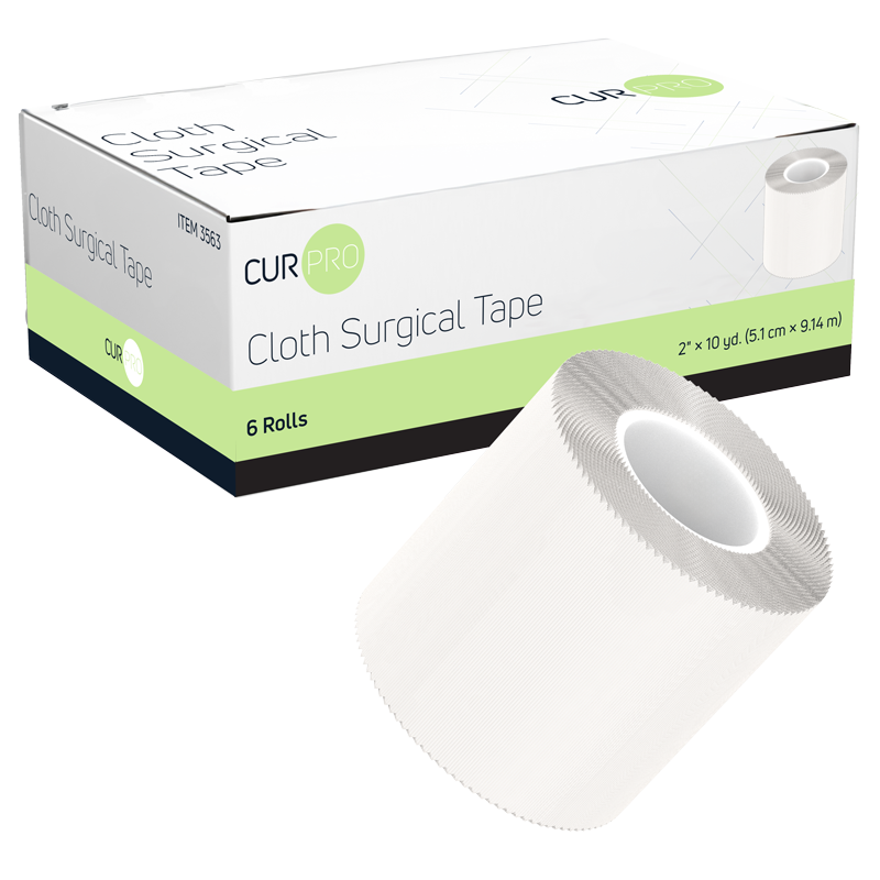Cloth Surgical Tape, 2" x 10 yd - 6 pcs per Box/12 Boxes per Case