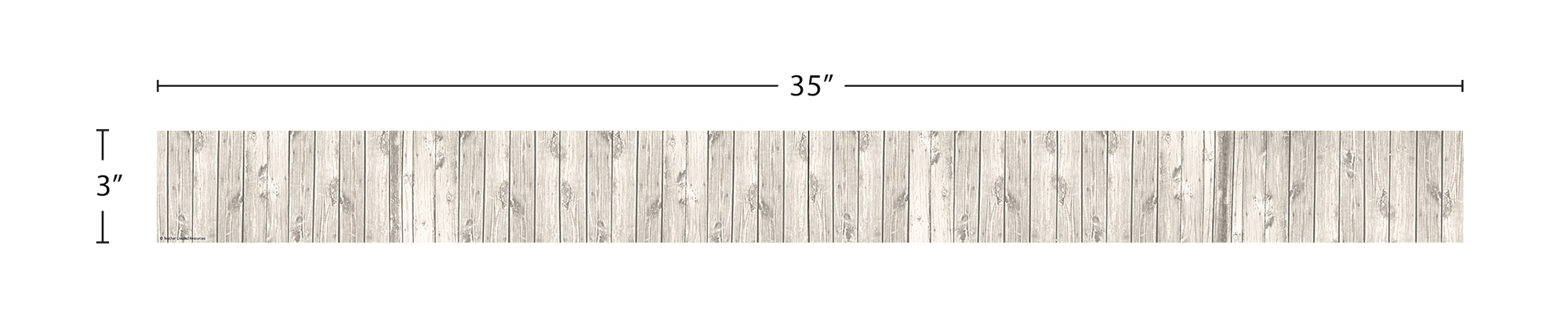White Wood Straight Border Trim