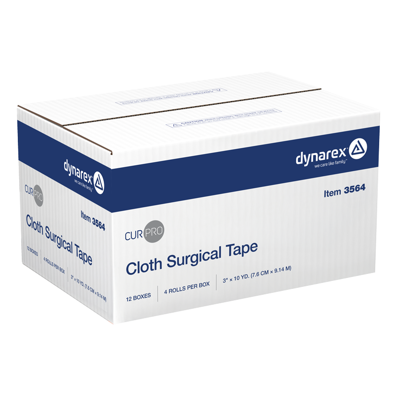Cloth Surgical Tape, 3" x 10 yd - 4 pcs per Box/12 Boxes per Case