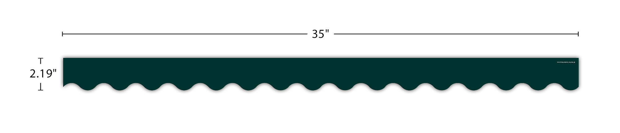 Hunter Green Scalloped Border Trim