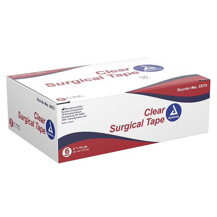Clear Surgical Tape, 2" x 10 yd - 6 pcs per Box/12 Boxes per Case