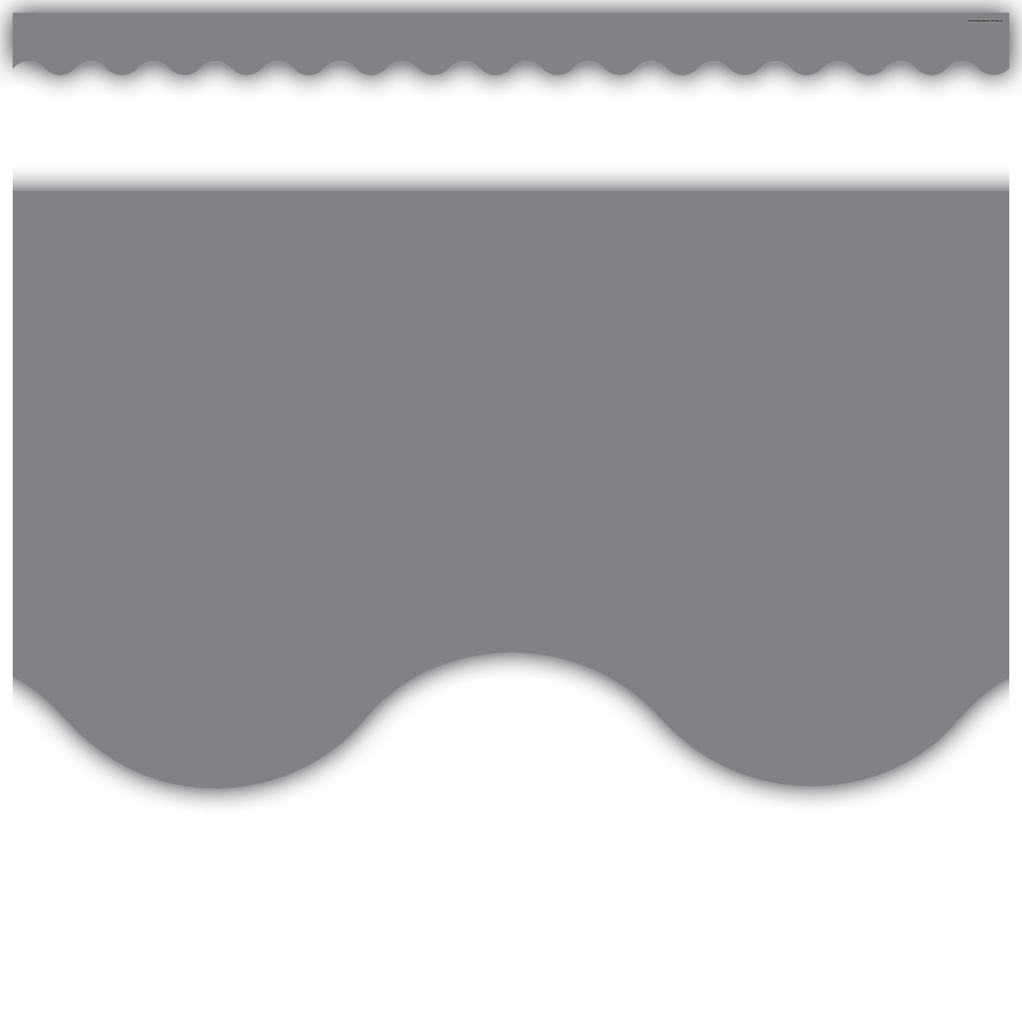 Gray Scalloped Border Trim