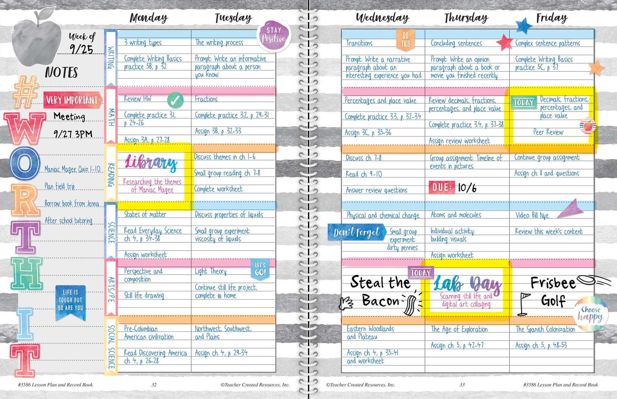 Watercolor Lesson Plan and Record Book