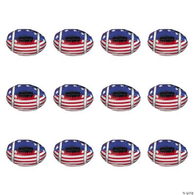 Vinyl Stars & Stripes Footballs - 12 Pieces
