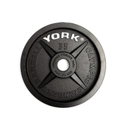 35 LB YORK 2" "Legacy" Cast Iron Precision Milled Olympic Plate