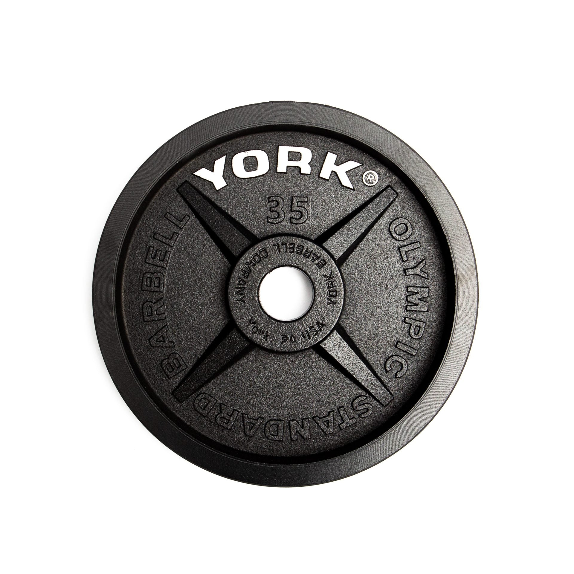 35 LB YORK 2" "Legacy" Cast Iron Precision Milled Olympic Plate