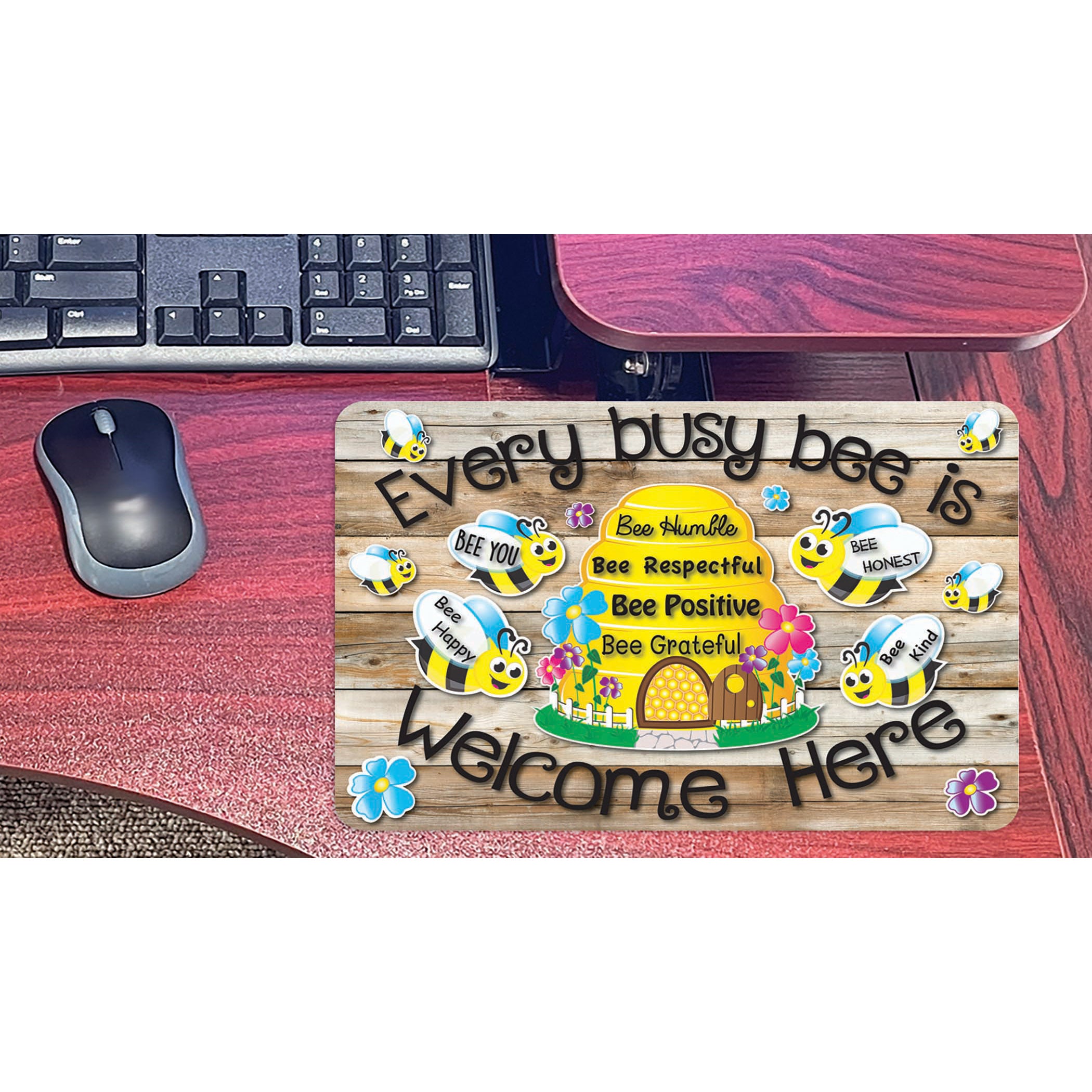 Computer Mouse Pad, 8" x 10", Every Busy Bee is Welcome Here