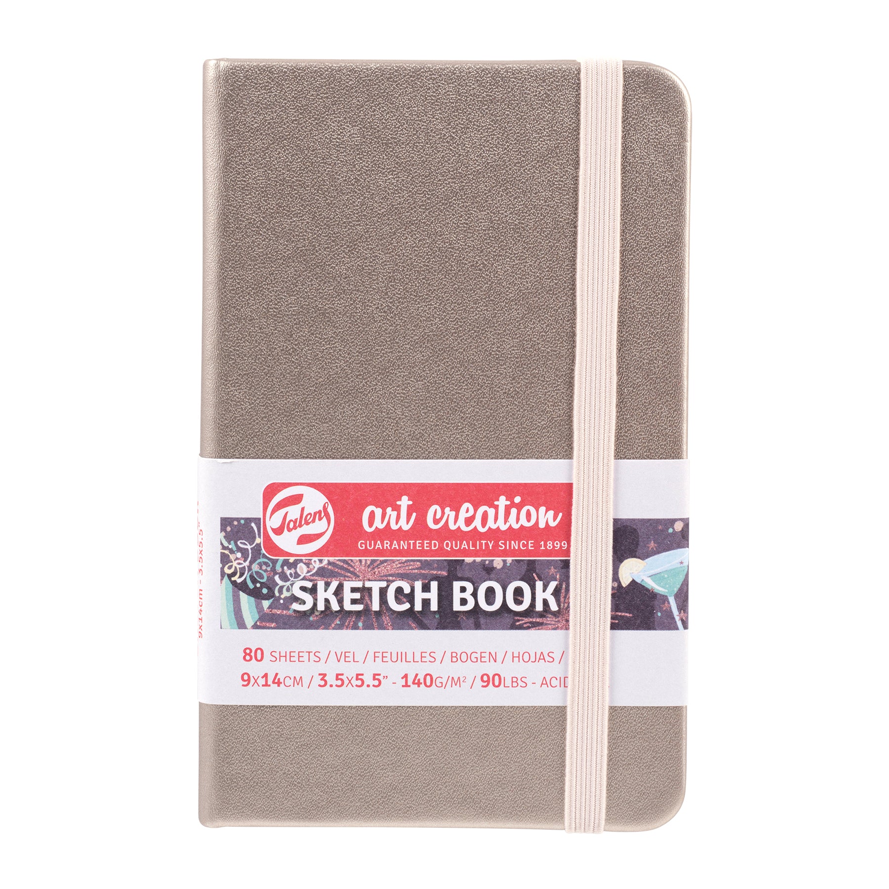 Sketchbook, 80 Sheets, 90lbs, Pink Champagne Cover, 3.5" x 5.5"