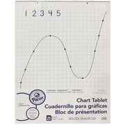 Grid Ruled Chart Tablet, Spiral Bound, 1" Grid, 24" x 32", 25 Sheets