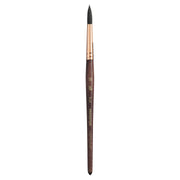 Neptune Round Brush, Synthetic Bristles, Short Handle Watercolor Paintbrush, Dark Wood, Size 10, 1 Count