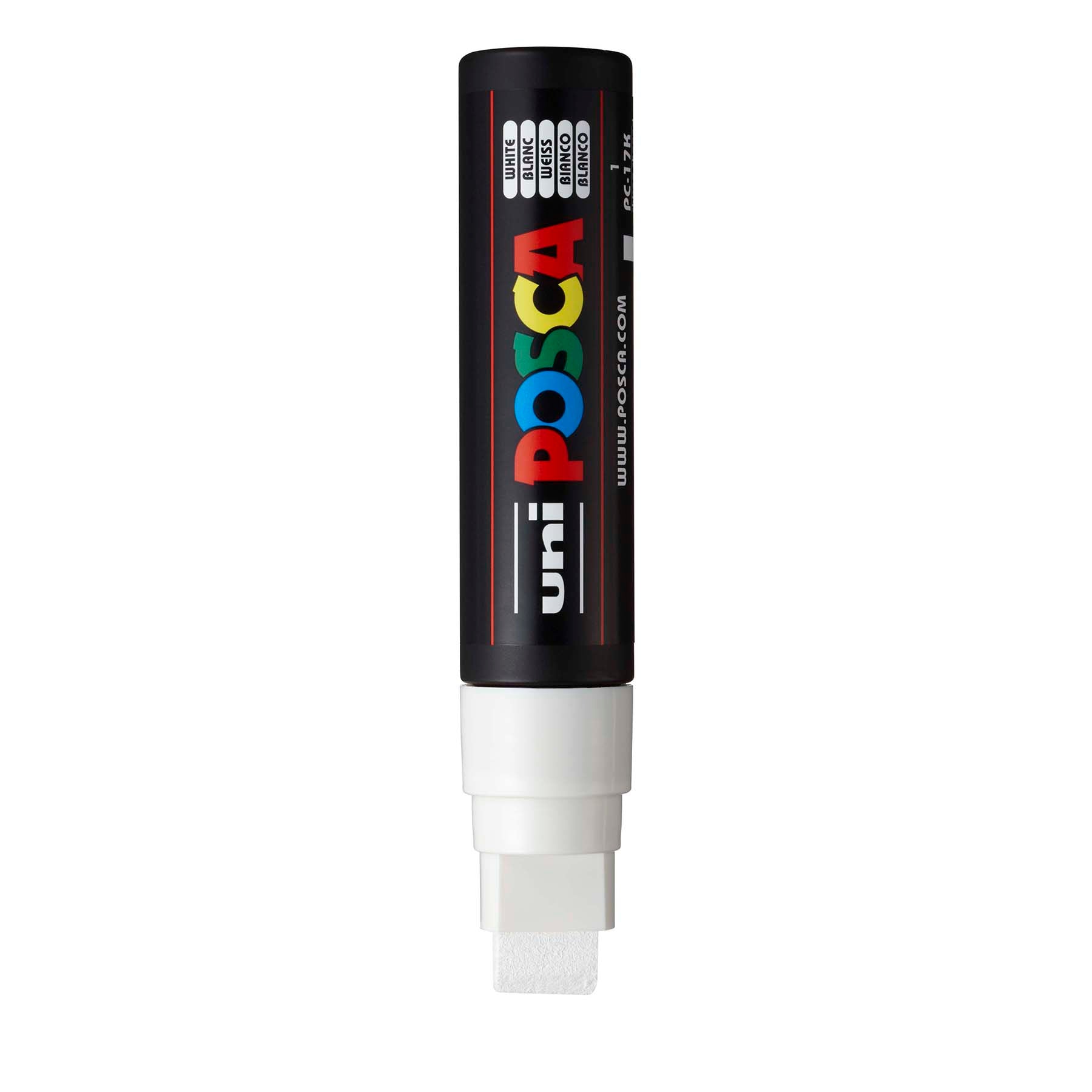 uni® POSCA PC-17K Water-Based Paint Markers, Extra Broad Tip (15mm), White