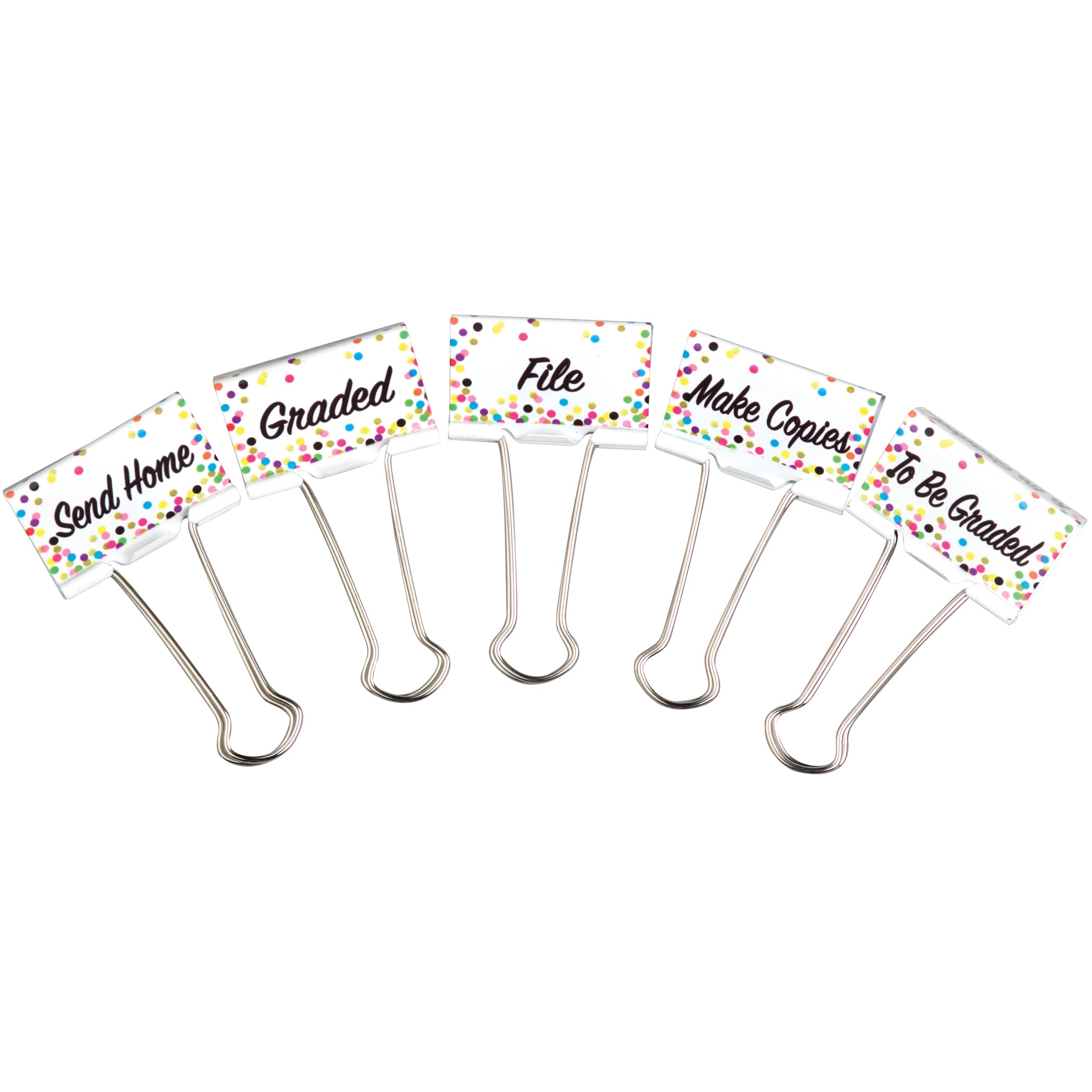 Confetti Classroom Management Large Binder Clips