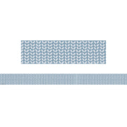 Classroom Cottage Blue Petals Straight Border Trim, 35 Feet