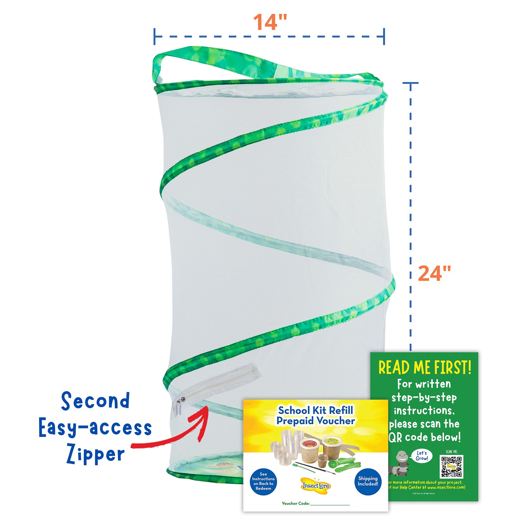 Butterfly Growing Classroom Prepaid Kit, Voucher for 33 Caterpillars