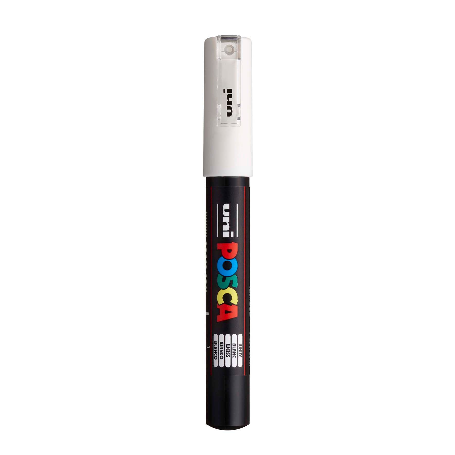 PC-1M Paint Marker, Extra Fine Bullet Tip (0.7-1.0 mm), White, Pack of 3