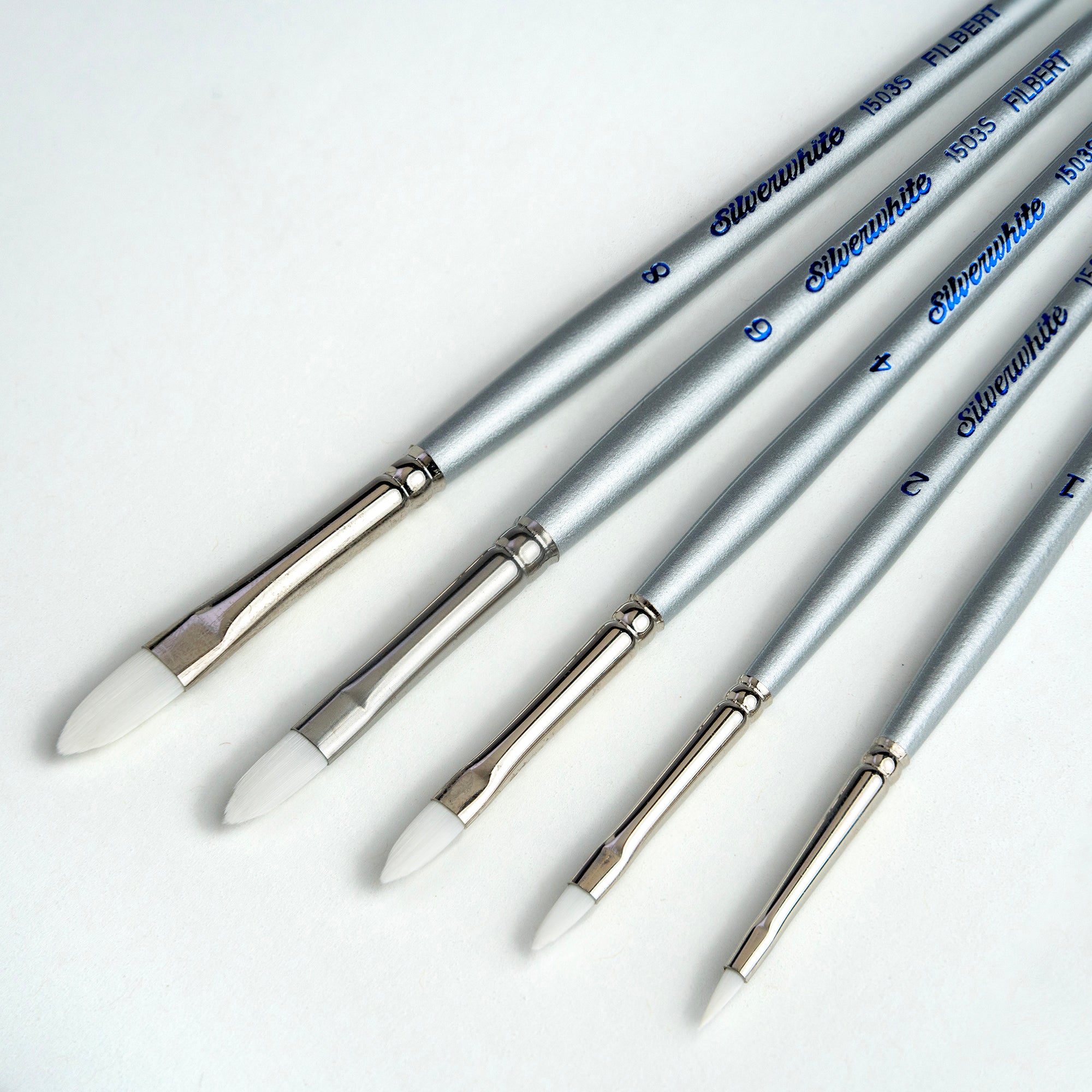 Silverwhite Filberts, 5 Brushes