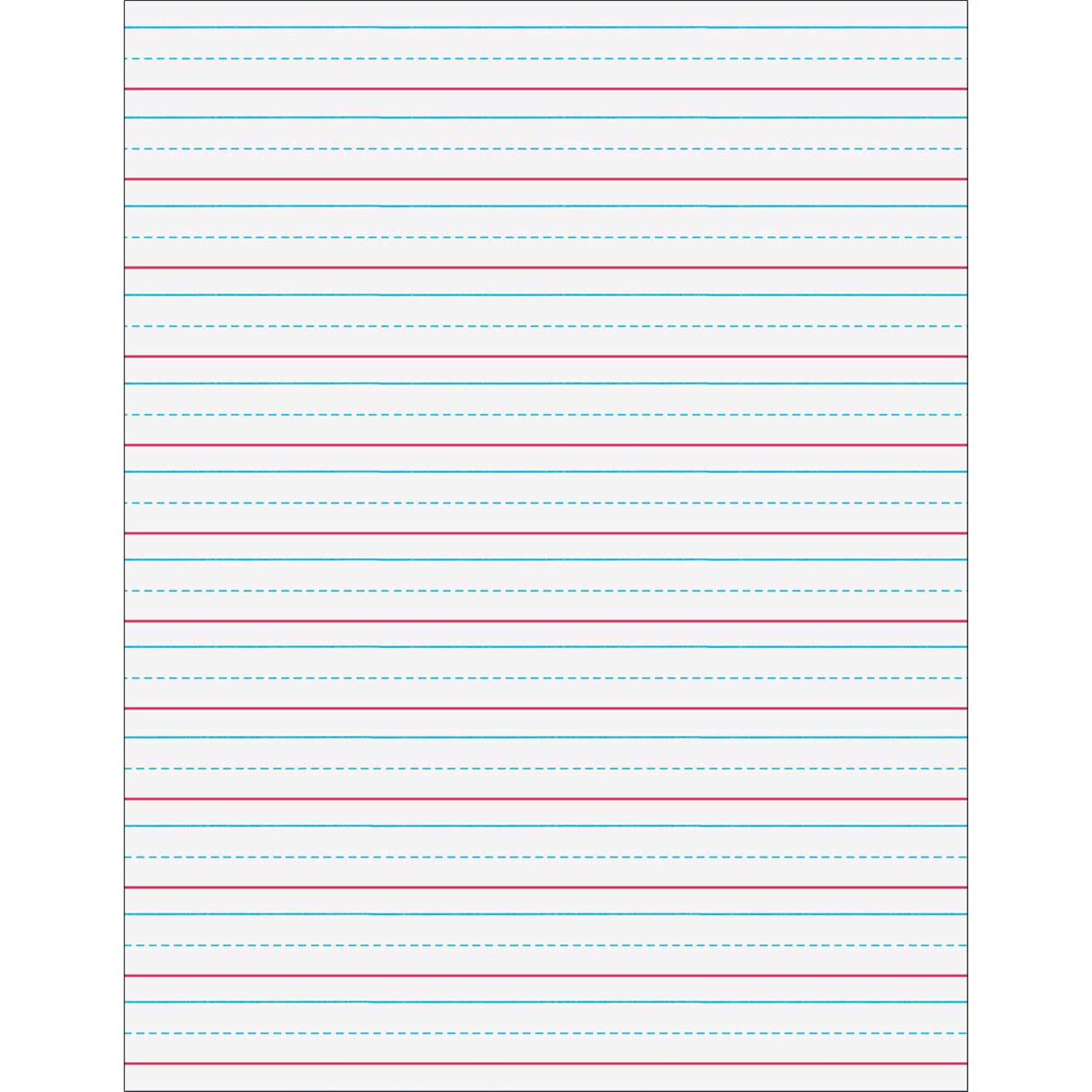 Multi-Sensory Raised Ruled Tablet, Tape-Bound Tablet, 1/2" x 1/4" x 1/4" Ruled Short, 8-1/2" x 11", 40 Sheets