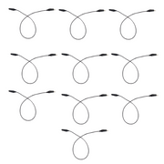 Connector Cord, 36", Alligator to Alligator, Black, Pack of 10