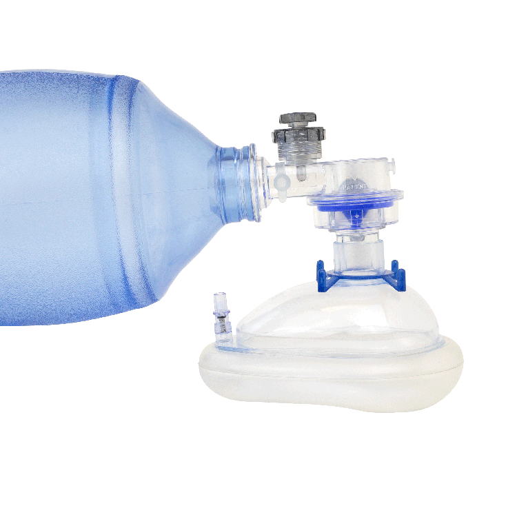 Manual Pulmonary Resuscitator (MPR) Mask, Reservoir Bag, Oxygen Tubing, PEEP Valve, Adult, 6 Quantity per Case