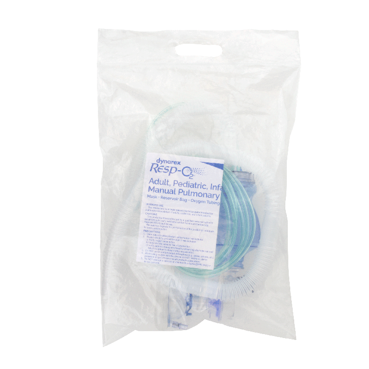 Manual Pulmonary Resusitator (MPR) Mask, Reservoir Tubing, Oxygen Tubing, Infant, 6 Quantity per Case