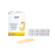 Sheer Plastic Adhesive Bandages - Sterile, 1" x 3" - 60 pcs per Box/12 Boxes per Case