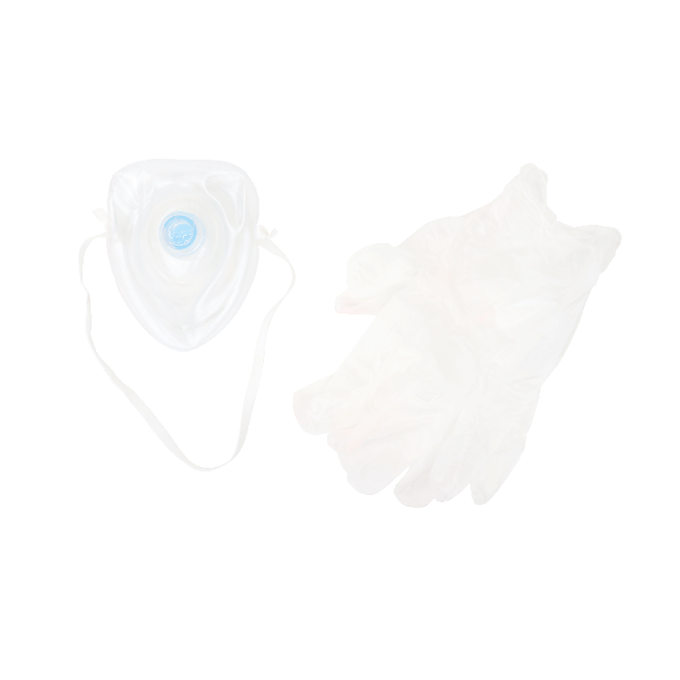CPR Rescue Mask Kit w/ One-Way Valve, Barrier Filter and Pai, Kit with Gloves25 pcs per Case