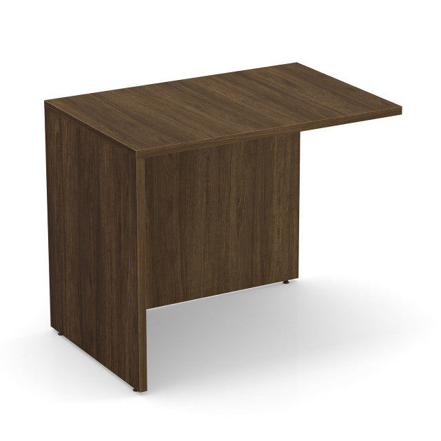 OfficeSource Laminate Reversible Return - 30"W x 24"D - Modern Walnut
