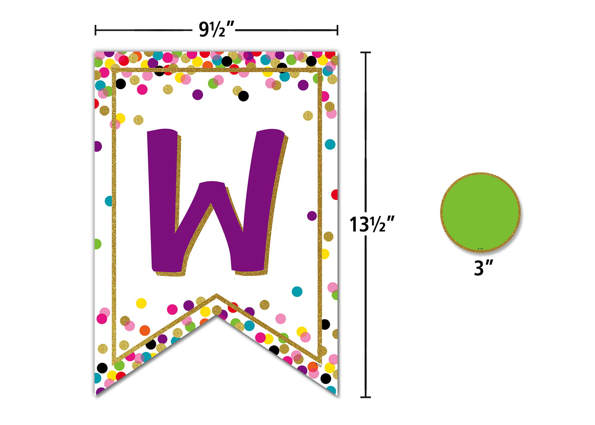Confetti Pennants Welcome Bulletin Board