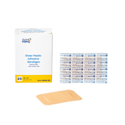 Sheer Plastic Adhesive Bandages - Sterile, 2" X 3", 48/25/cs - 25 pcs per Box/48 Boxes per Case