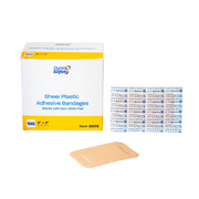 Sheer Plastic Adhesive Bandages - Sterile, 2” x 3” - 100 pcs per Box/24 Boxes per Case