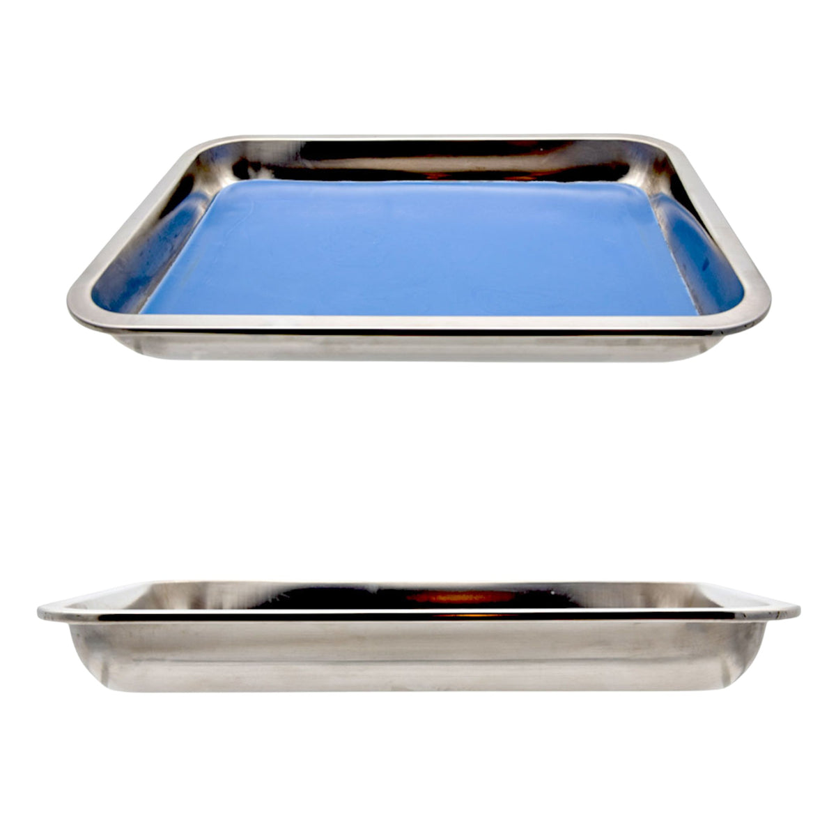 Dissecting Pan, Stainless Steel with Plastisol Pad, 11" x 7.5" x 1.5"
