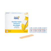 Flexible Fabric Adhesive Bandages - Sterile, 3/4" x 3" - 100 pcs per Box/24 Boxes per Case