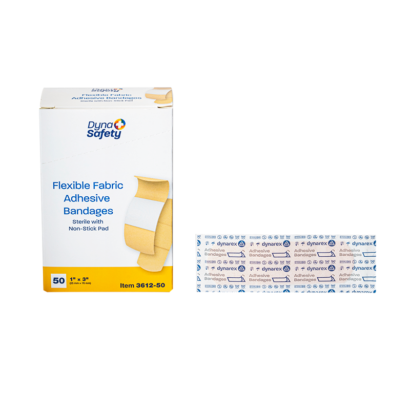 Flexible Fabric Adhesive Bandages - Sterile, 1" x 3" - 50 pcs per Box/50 Boxes per Case