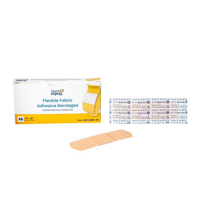 Flexible Fabric Adhesive Bandages - Sterile, 1" x 3" - 16 pcs per Box/100 Boxes per Case