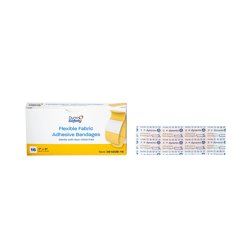 Flexible Fabric Adhesive Bandages - Sterile, 1" x 3" - 16 pcs per Box/100 Boxes per Case
