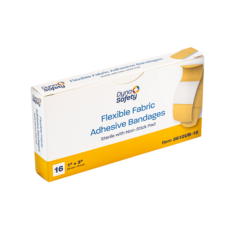 Flexible Fabric Adhesive Bandages - Sterile, 1" x 3" - 16 pcs per Box/100 Boxes per Case