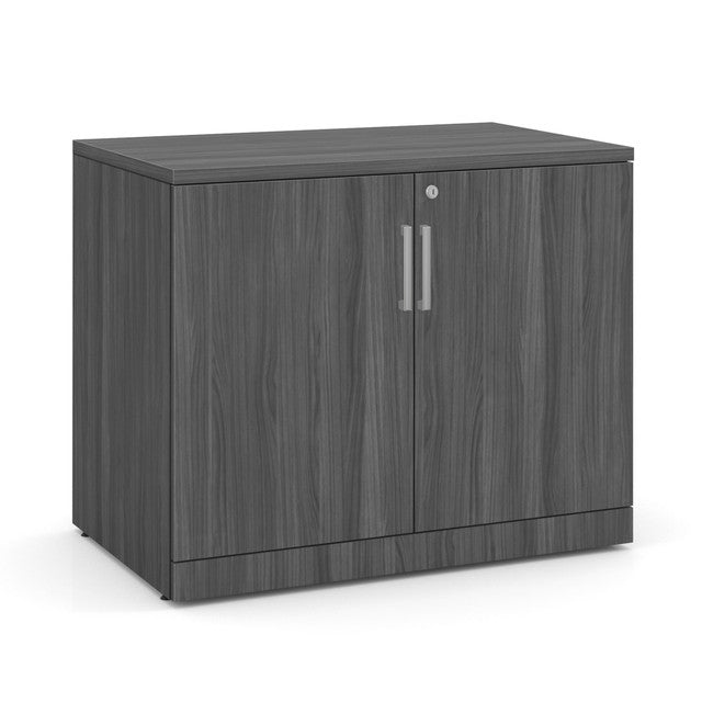 OfficeSource Laminate Storage Cabinet - Coastal Gray