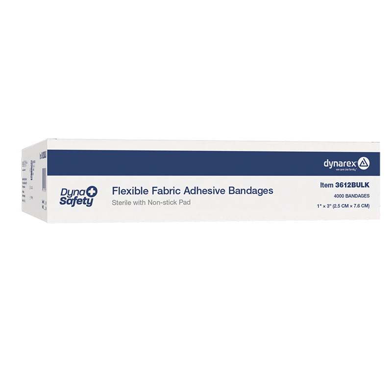 Flexible Fabric Adhesive Bandages - Sterile, 1" x 3" - 4000 pcs per Roll