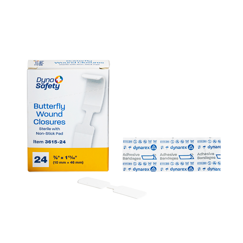 Butterfly Wound Closure - Sterile, 3/8" x 1 13/16" - 24 pcs per Box/50 Boxes per Case