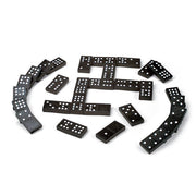 Double-Six Wooden Dominoes Black set of 28