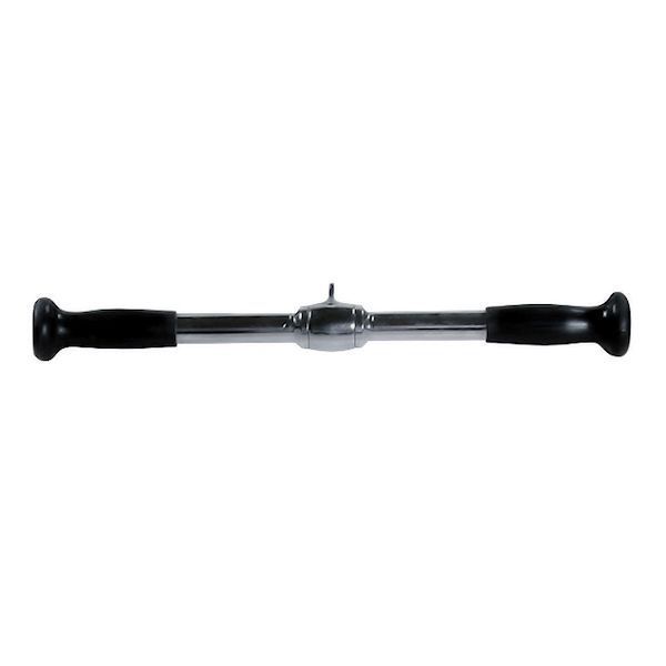 20" Chrome Straight Bar with Rubber Ergo Grips Revolving