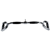 24" Chrome Pro Style Lat Bar with Rubber Ergo Grips Revolving