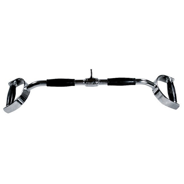 24" Chrome Pro Style Lat Bar with Rubber Ergo Grips Revolving